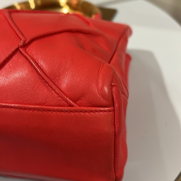 Fendi Pasta Red Leather Mini Handbag with COA EUC - Picture 13 of 17